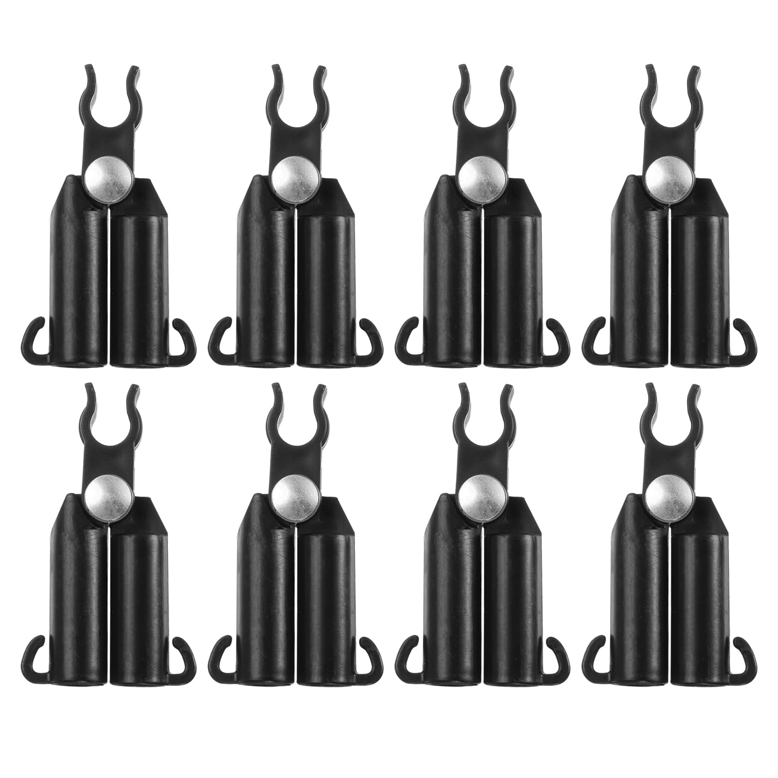 uxcell 8Pcs 8mm/0.3in Adjustable Plant Trellis Connectors Clips A-Type 70 Degree, Plastic Garden Stakes Clips for Gardening Bracket Shelf Rods Buckles Garden Trellis