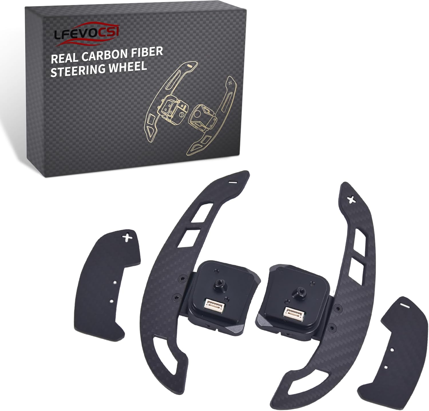 Magnetic Steering Wheel Paddle Shifter for Audi R8 2015-2023, Carbon Fiber Paddle Extension Interior Decoration Accessories