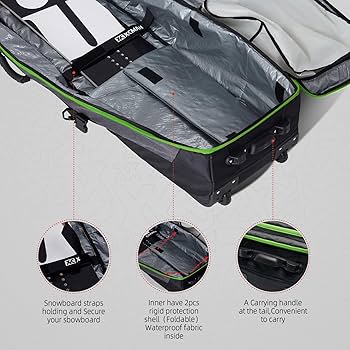 Amazon.com : XCMAN Padded Snowboard Bag with Wheels