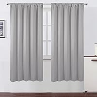 Vista 81 de LEMOMO Cortinas opacas de 42 x 84 pulgadas, juego de 2 paneles de cortinas con aislamiento térmico para oscurecer la habitación, cortinas