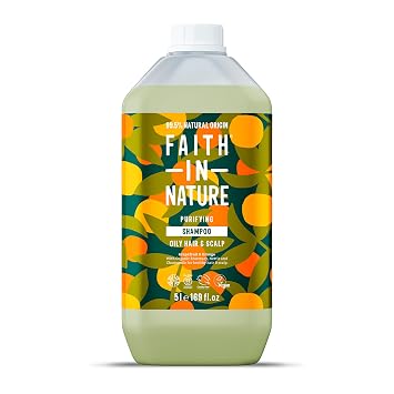 FAITH IN NATURE Natural Shampoo - Vegan & Cruelty Free, No SLS or Parabens - 169 fl oz Refill Pack, Grapefruit & Orange