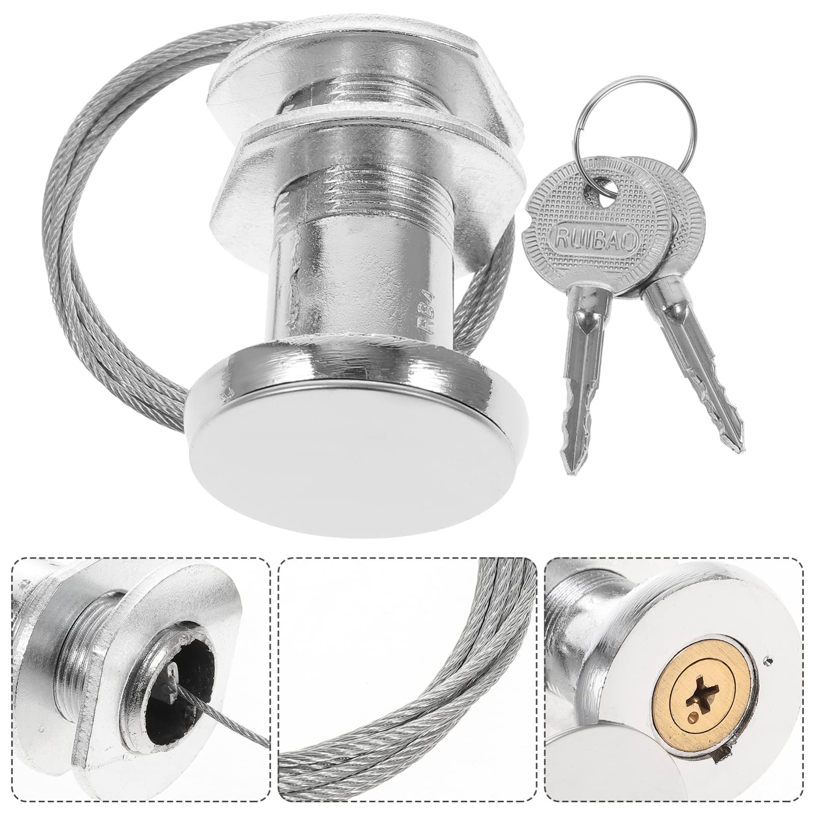 POPETPOP Cerradura De Puerta Cerradura De Liberación De Emergencia Para Puerta De Garaje Casillero De Puerta De Seguridad Para El Hogar Para Hotel De Garaje 5. 5X4cm