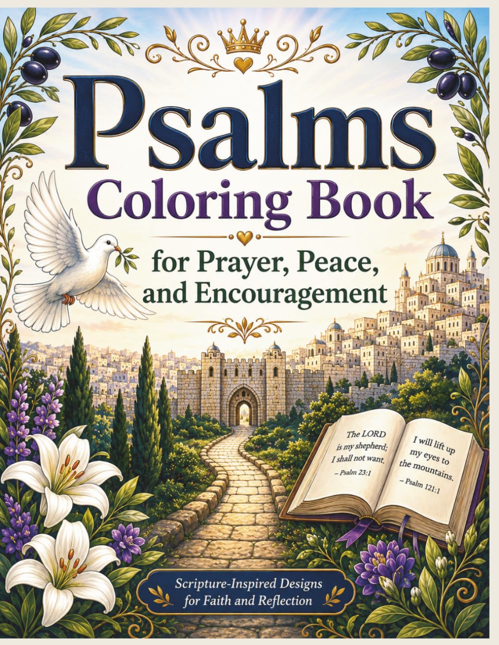Psalms Coloring Book for Prayer, Peace, and Encouragement