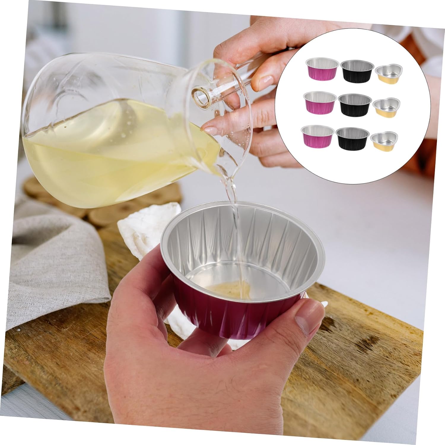 MERRYHAPY 6pcs Aluminum Foil Wax Melting Bowls for Hair Removal Lightweight Convenient and Wax Heater Accessory for Underarm Face and Nose Waxing