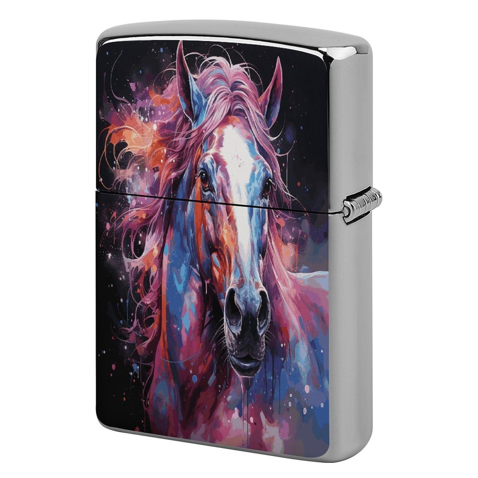 Fodpand Style Dreamy Horse Metal Lighter Case Cover Lighter Sleeve