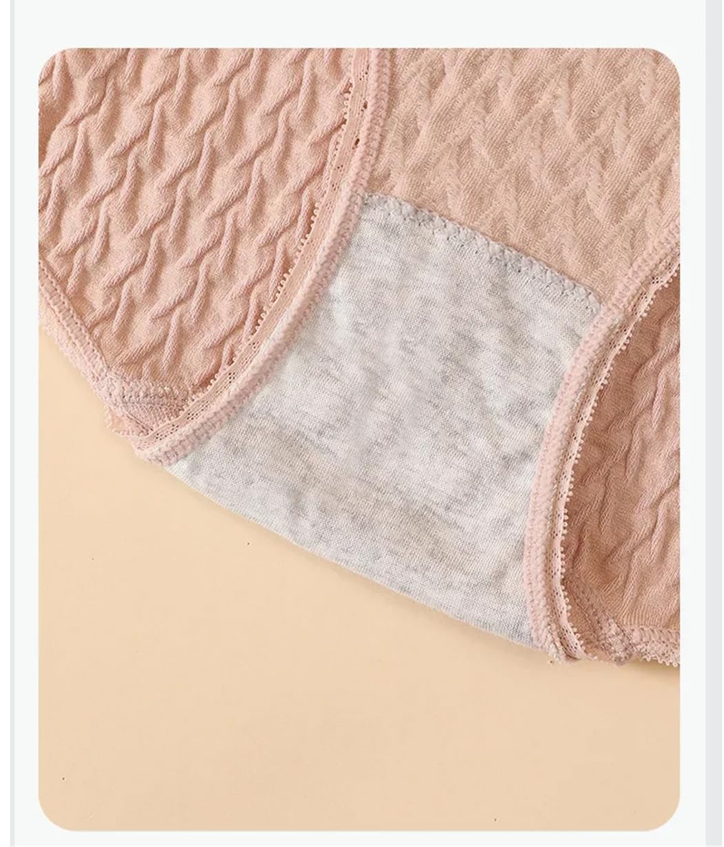 Mutandine da donna in cotone jacquard solido traspirante confortevole slip mutandine
