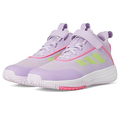 adidas Kids Own The Game 3.0 Basketball Shoes (Little Kid/Big Kid) Kids Shoes Ice Lavender/Lucid Lemon/Powder Plum