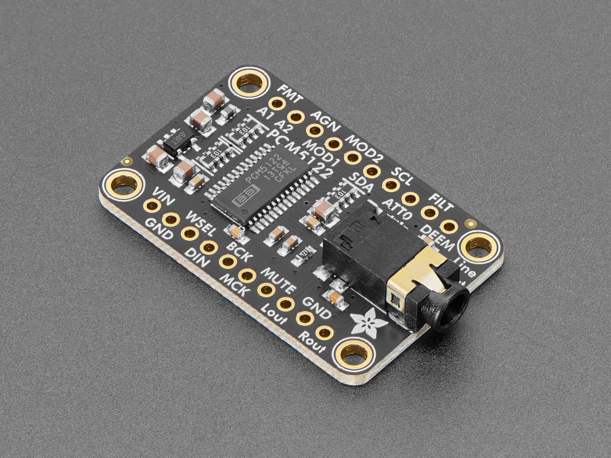 Adafruit PCM5122 I2S DAC con Line Level Output, HW, I2C/SPI, 6421