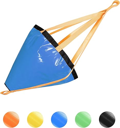 Miniatura 19 de BLUEWING Sea Anchor - Calcetines de pesca para barco de pesca 840D, nailon 32, 42, 53, 62, 72, 84 pulgadas, paracaídas, anclaje de deriva para barco