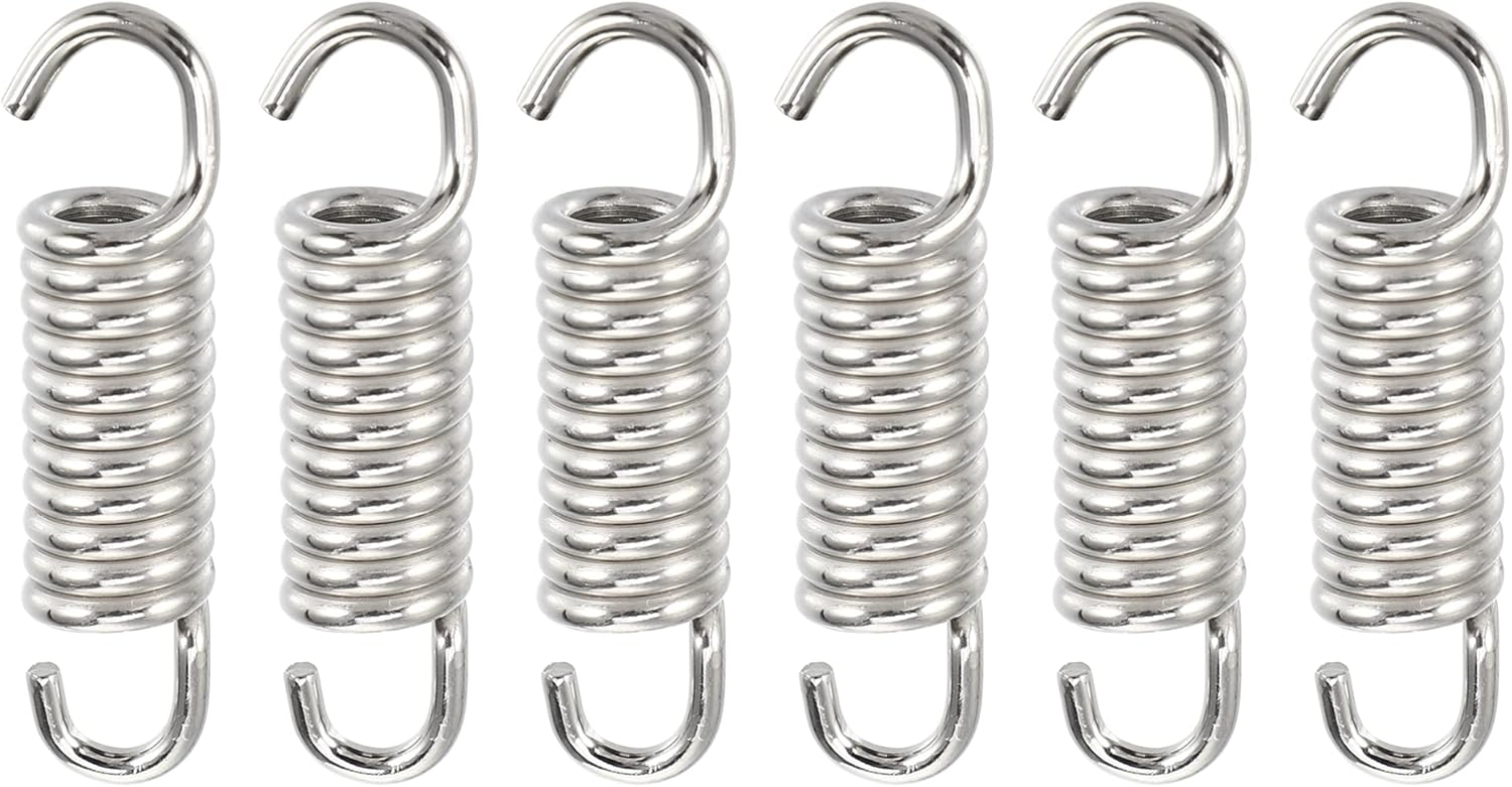 4 Molle Per Marmitta Moto 55 Mm - Acciaio Inox Argento - Per Scarichi ATV E Motocicli - Foto 13