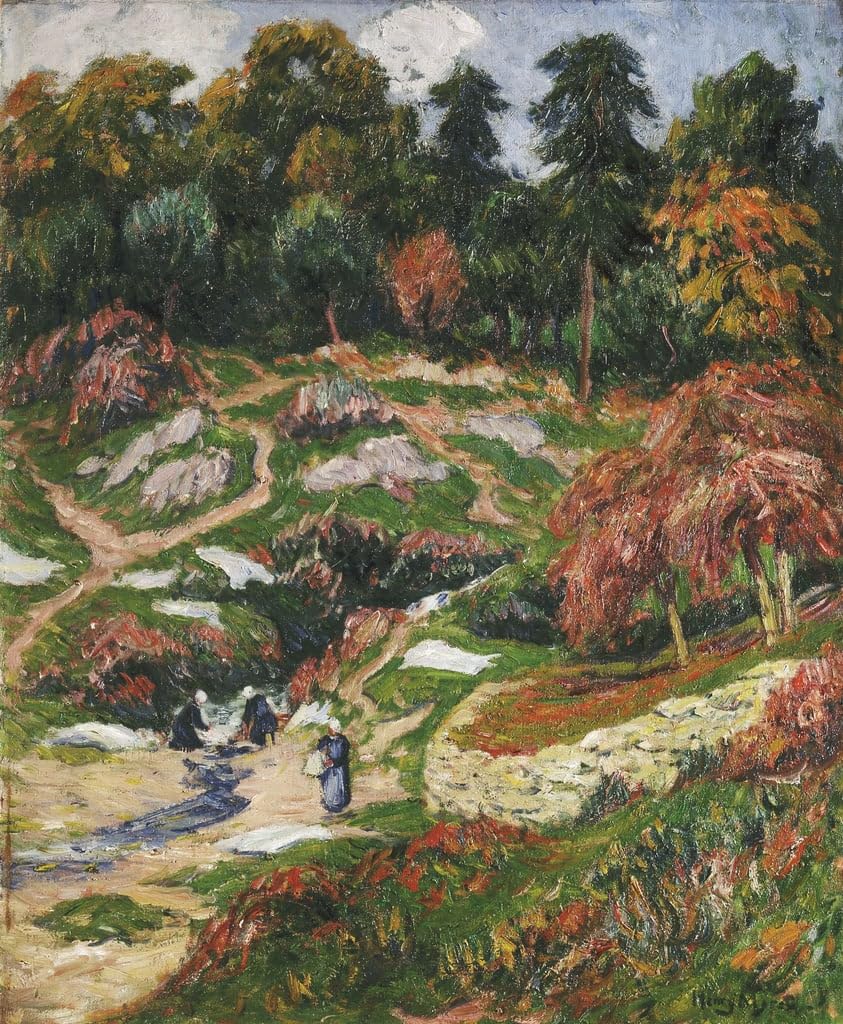 Cuadro en lienzo de Henry Moret para decorar paredes de salones y dormitorios con arte vintage 5