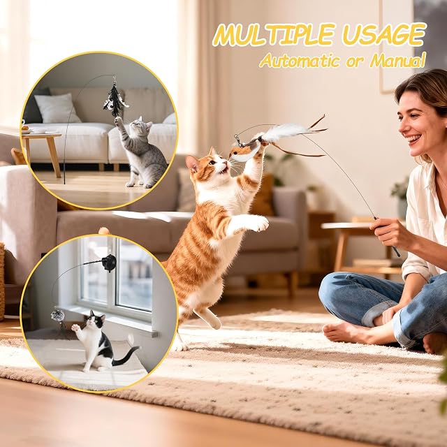 Foto 6 de 7 de Romon Juguetes para Gatos, Negro 7 Pcs Juguetes Gatos Interactivos