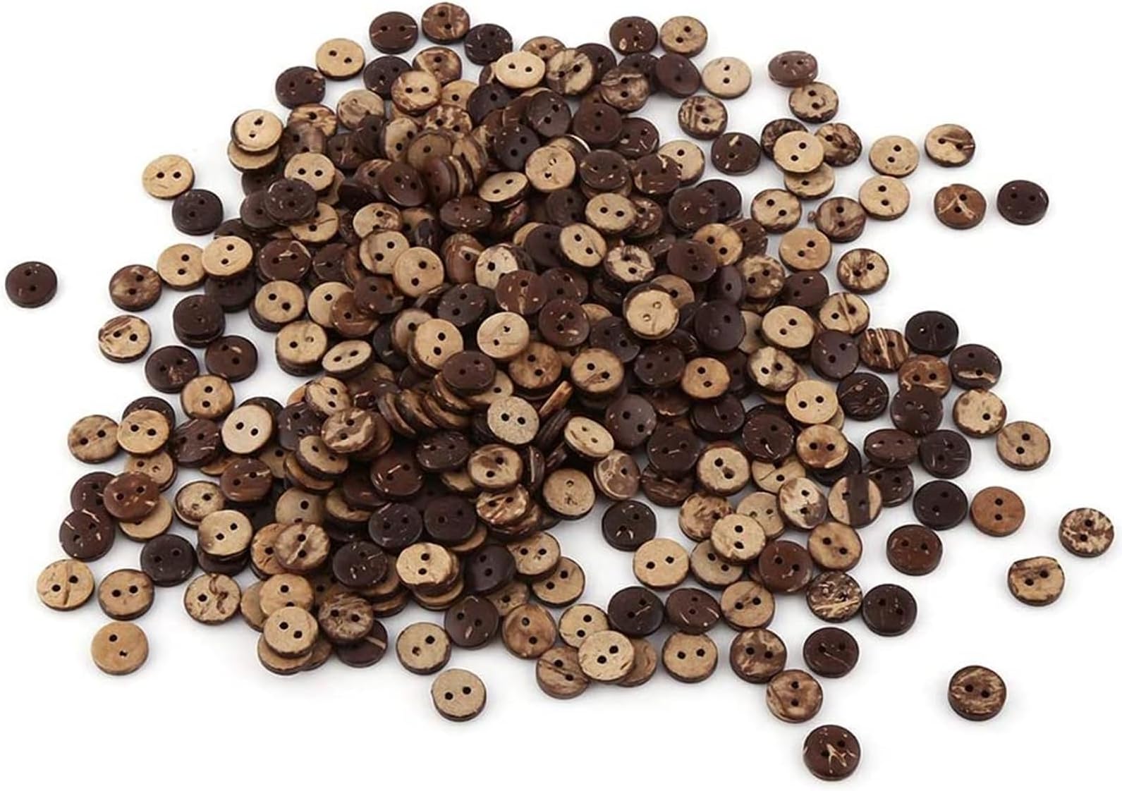10 Stücke 30mm Braun Kaffee Holz Knopf 2 Löcher NW578