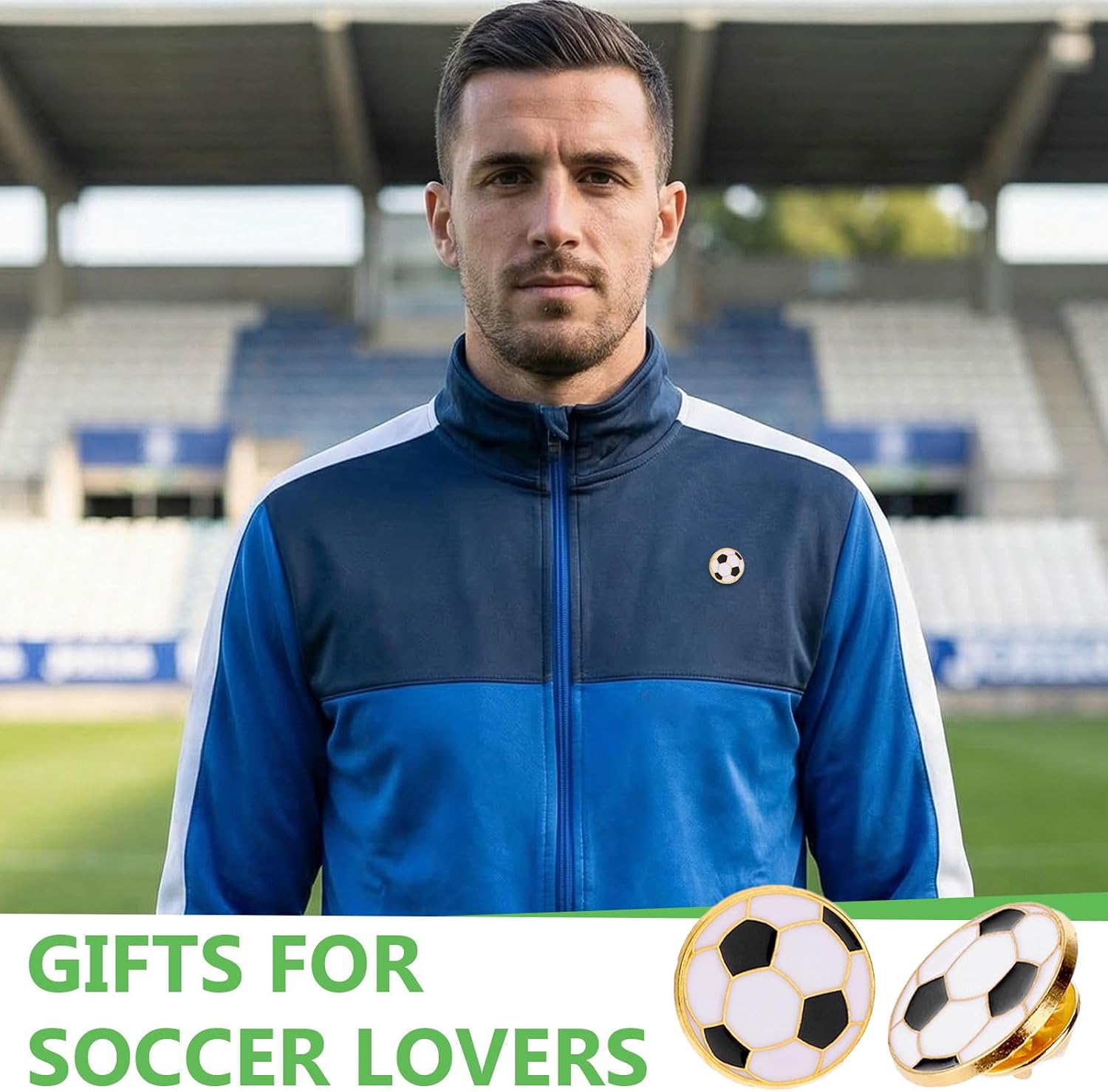 30 Pcs Soccer Pins Sports Lapel Pin Soccer Party Favors Sport Lover Gift Team Gifts Sports Achievements Athlete Prize Gift Metal Pin for Hat Shirt Backpack Men Women Boy Brooches Accessories