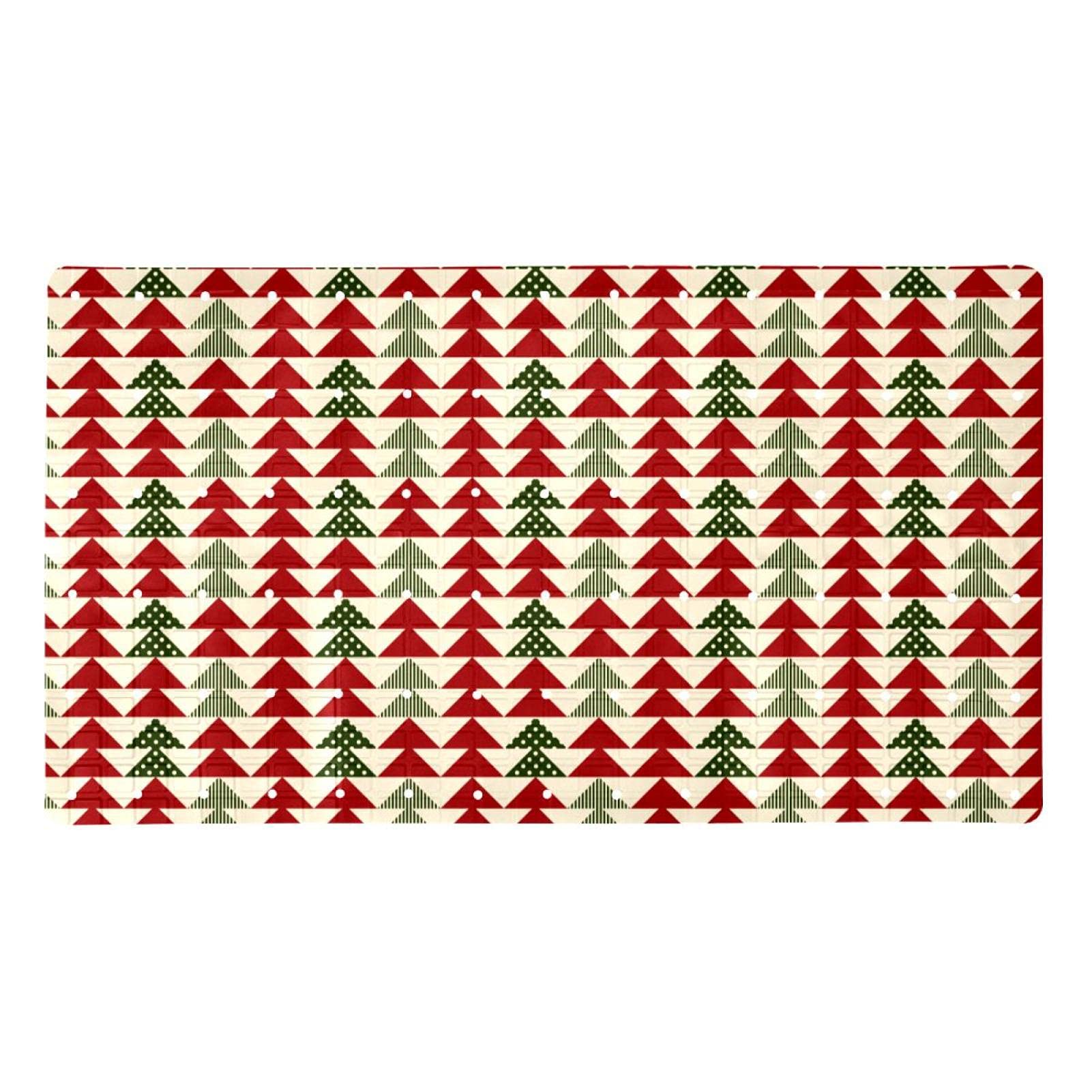 Alfombrilla de baño de 71 x 40 cm con ventosas decorativa para Navidad