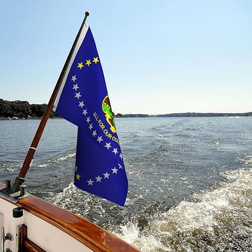 Miniatura 8 de Bandera de Nevada (1915-1929) Bandera de poliéster de doble cara de 3 x 5 pies, banderas de decoración de casa al aire libre, banderas duraderas