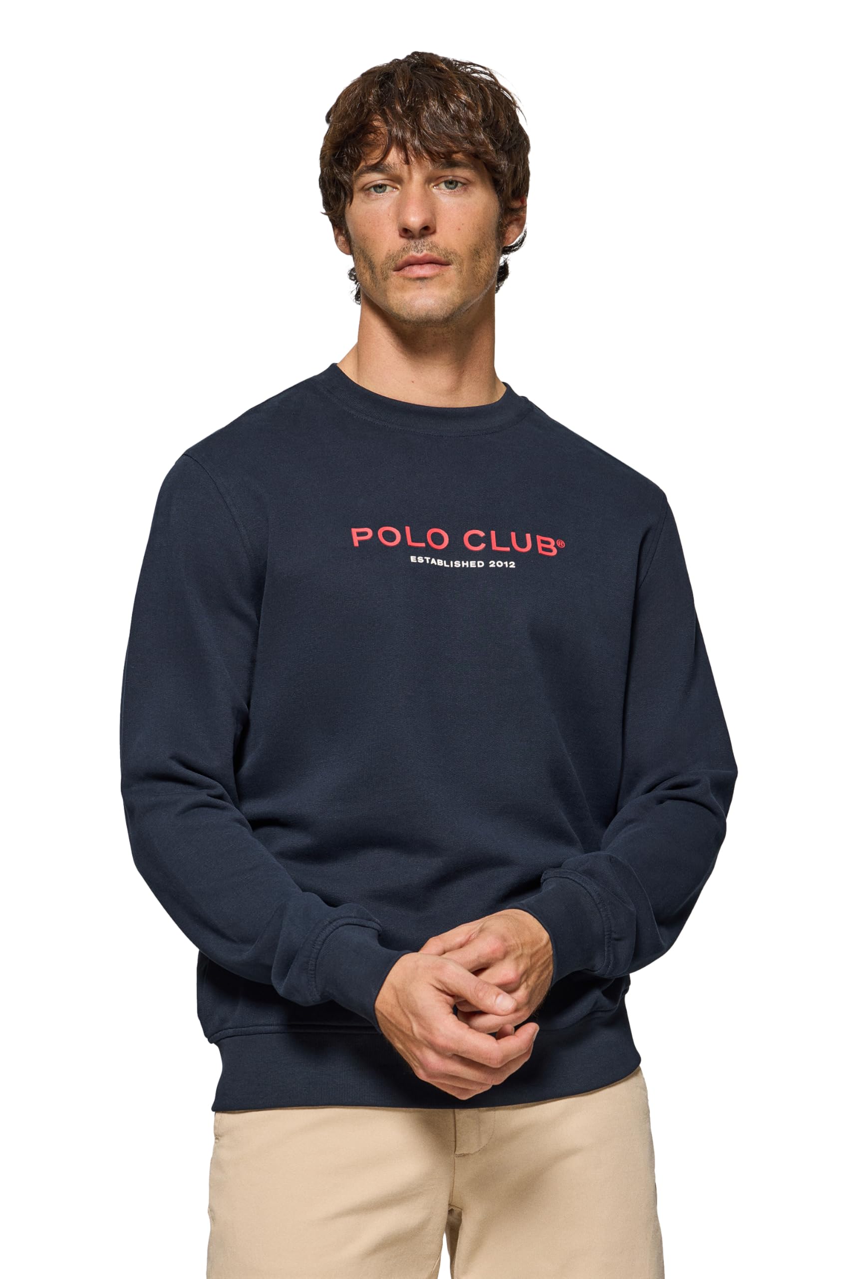 Polo Club Sudadera Hombre Básica 100% Algodón Sin Capucha - Sweatshirt Men