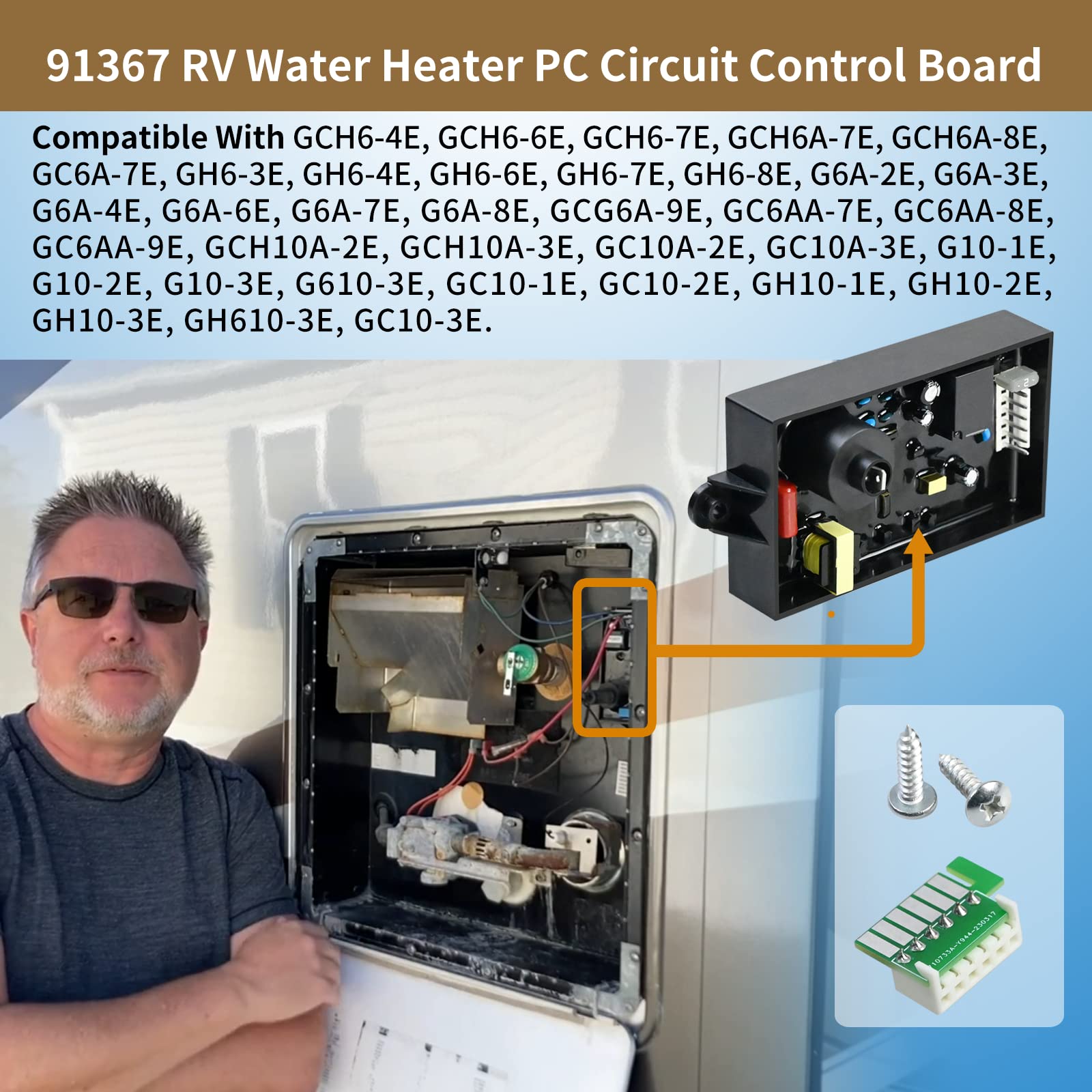 Vanshly 91367 RV Water Heater PC Control Board Replace for Atwood  93307,93865,93253,93257 Compatible with GCH6-4E/6E/7E,G6A-6E/7E/8E  GH10-1E/2E/3E GH6-3E/4E/6E/7E, Water Heaters - Amazon Canada