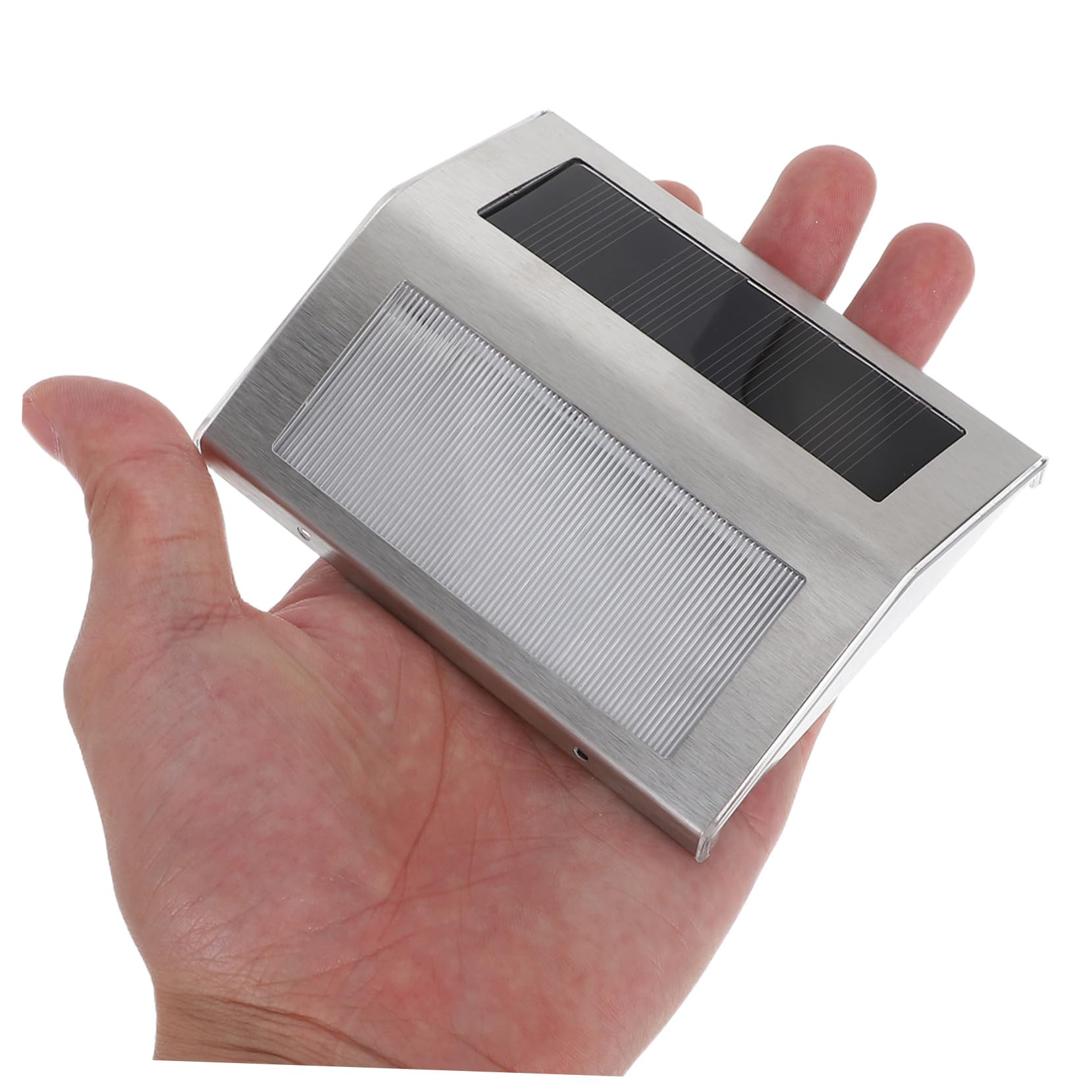 Mikikit Solar Stufenleuchte aus Edelstahl 4 Stück für Außenbereich