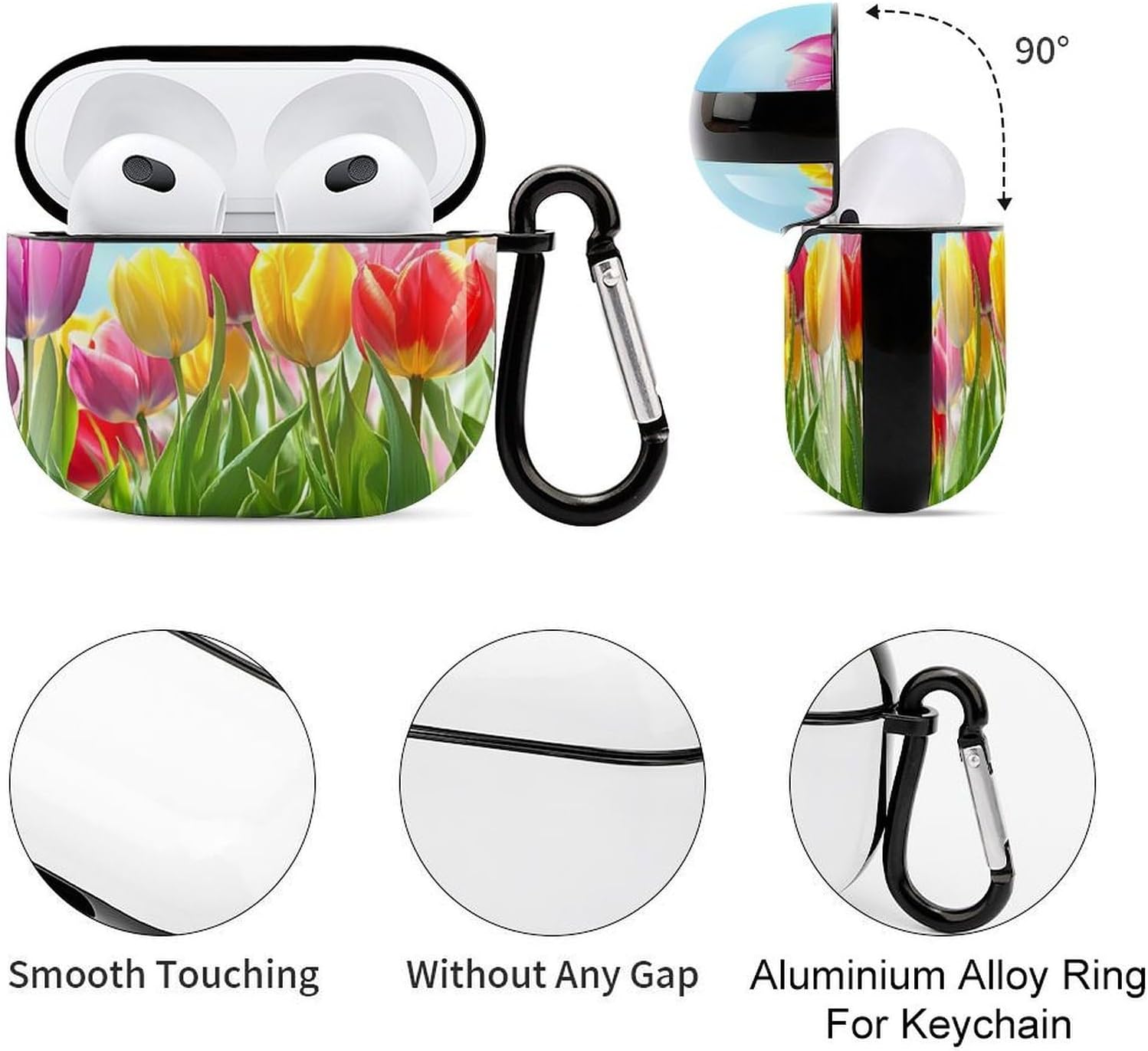 Colorful Tulip-Floral Funny Earbuds Case for Airpods 3 image 5