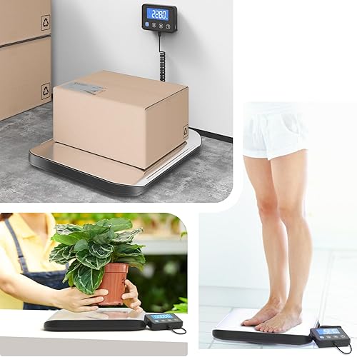 Miniatura 7 de KKZ Báscula de envío, báscula postal resistente de 440 libras para paquetes, gran escala de correo para franqueo, industrial, pequeñas empresas,