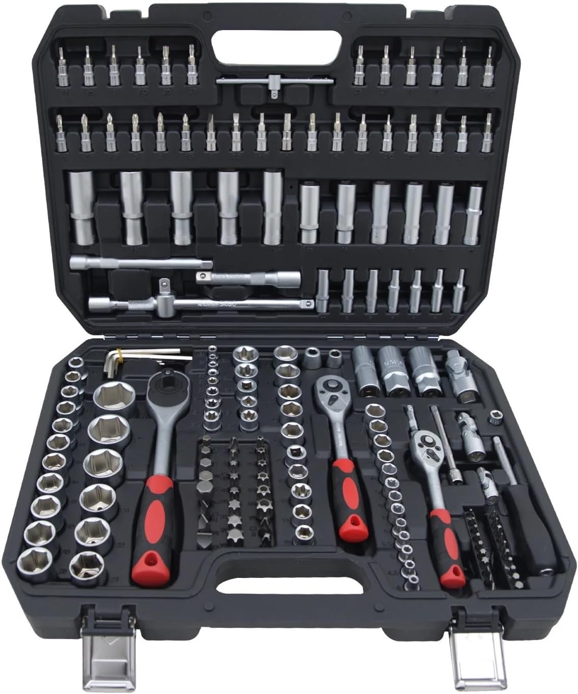 1/4" 3/8" 1/2" Ratchet Wrench Tool Socket Set Kit with Bit Driver Sockets and Auto Repair Hand Tool Set
