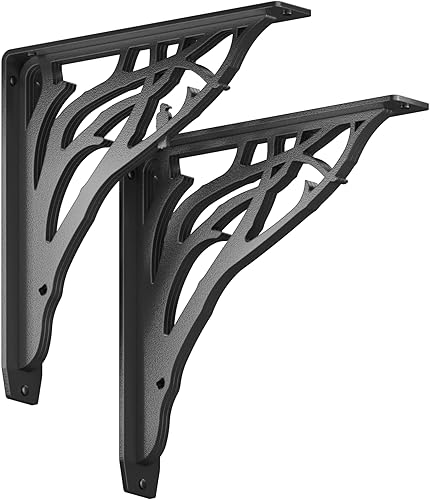 Miniatura 1 de Starby Angel Oak - Kit de soporte de estante resistente, 12 x 12 pulgadas, juego de dos soportes de metal para estanterías, estantes de madera,