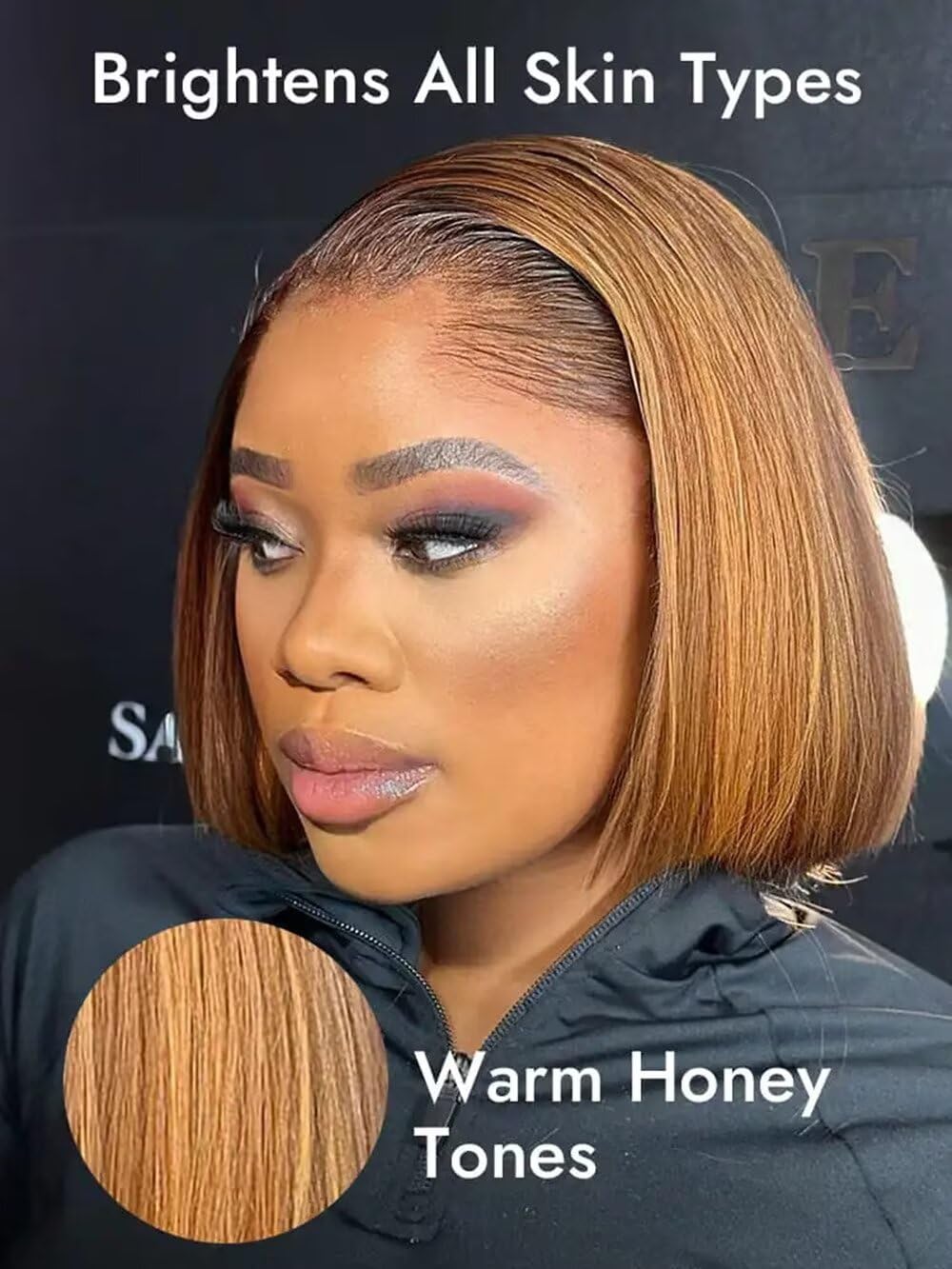 New Trend M Shaped Hairline Short Bob Human Hair #1B/27 Ombre Color Glueless Wigs 13X4 HD Invisible Lace Front Wig Logos Hairline Bob Straight Honey Blonde 13X6 Lace Frontal Wigs Bleached Knots
