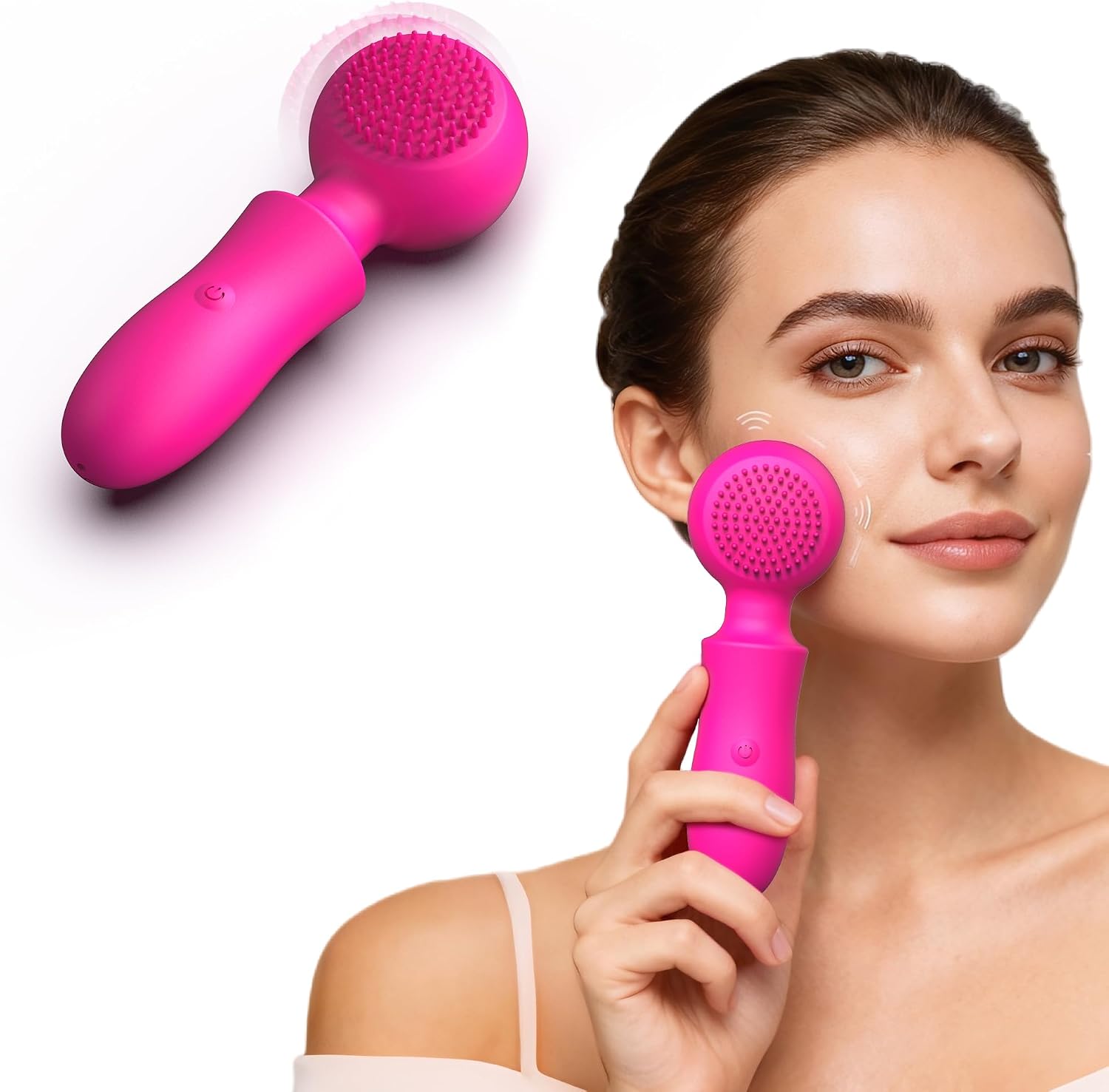 Multifunctional Unisex Personal Portable Facial Massager, Electric Handheld Facial Cleansing Brush with Cleansing,Exfoliating,and Facial Massage Relaxation Functions,Relieve Facial Fatigue and Pain.