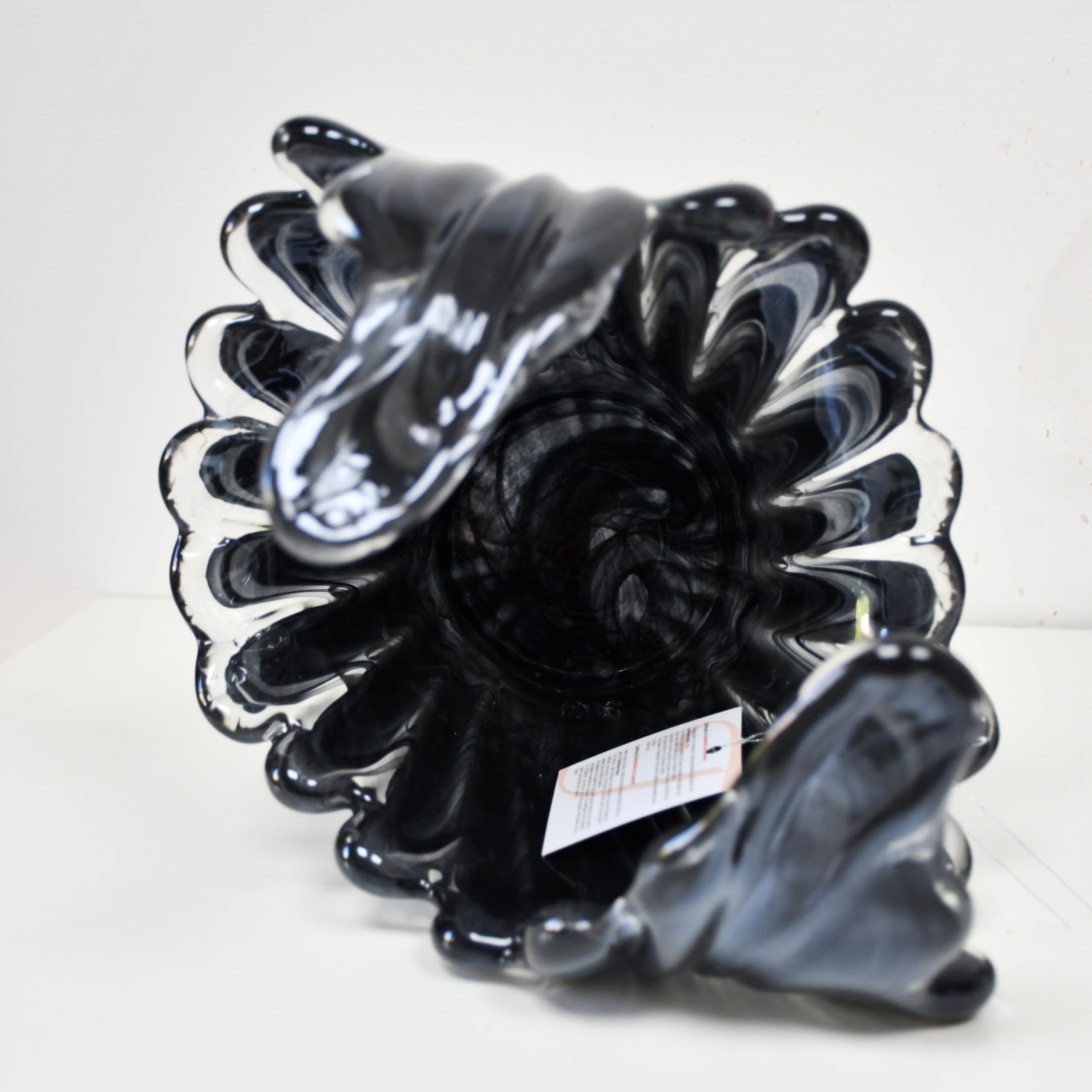 Modèle Réunion Vase en Verre de Murano Noir