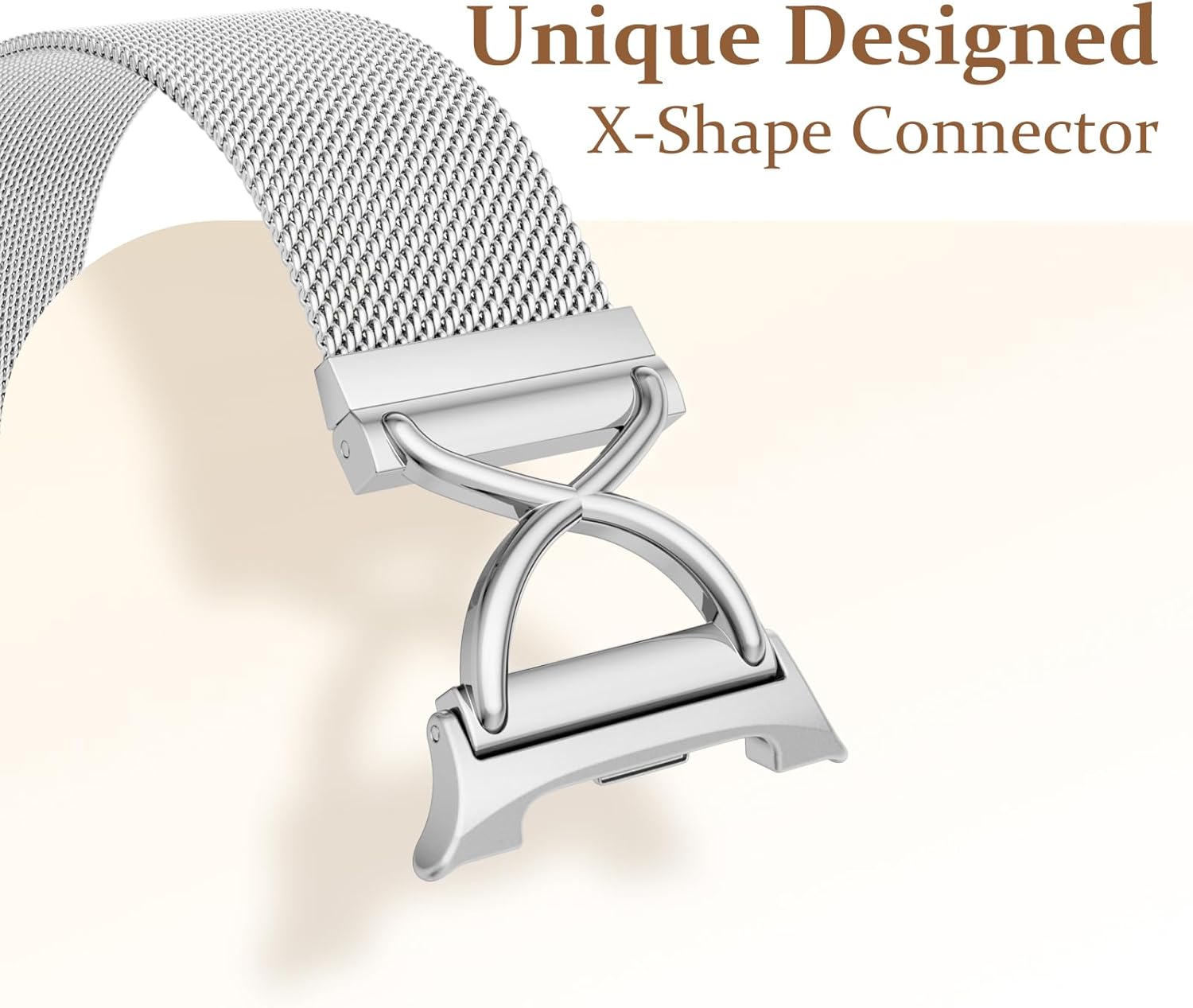 Magnetic Metal Band Designed Compatible for Galaxy Watch 8 Bands Women 40mm/44mm,Watch 8 Classic Band 46mm,Solid Stainless Steel Replacement Strap Magnet Clasp Wristbands for Galaxy 8/8 Classic,Silver - Image 2