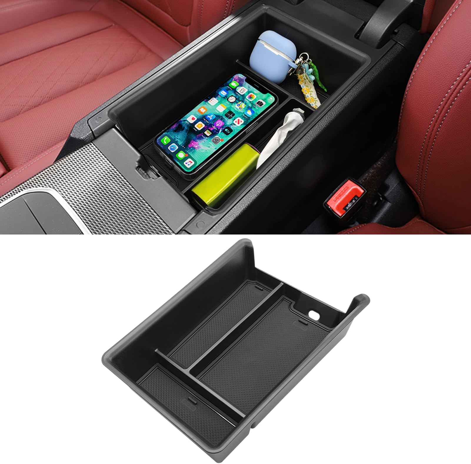 Jaronx Compatible with BMW Center Console Organizer for 3 Series G20 2019-2024/4 Series G22 i4 G26 2021-2024, for BMW 3 Series Console Organizer 2019-2024, i4/4 Series Console Storage Box 2021-2024