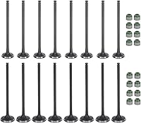 INFINAUTO 16pc Intake & Exhaust Valve Kit with Seals for Honda Civic Del Sol 1.6L 1.7L SOHC D16Z6 D17A1 1992-2005