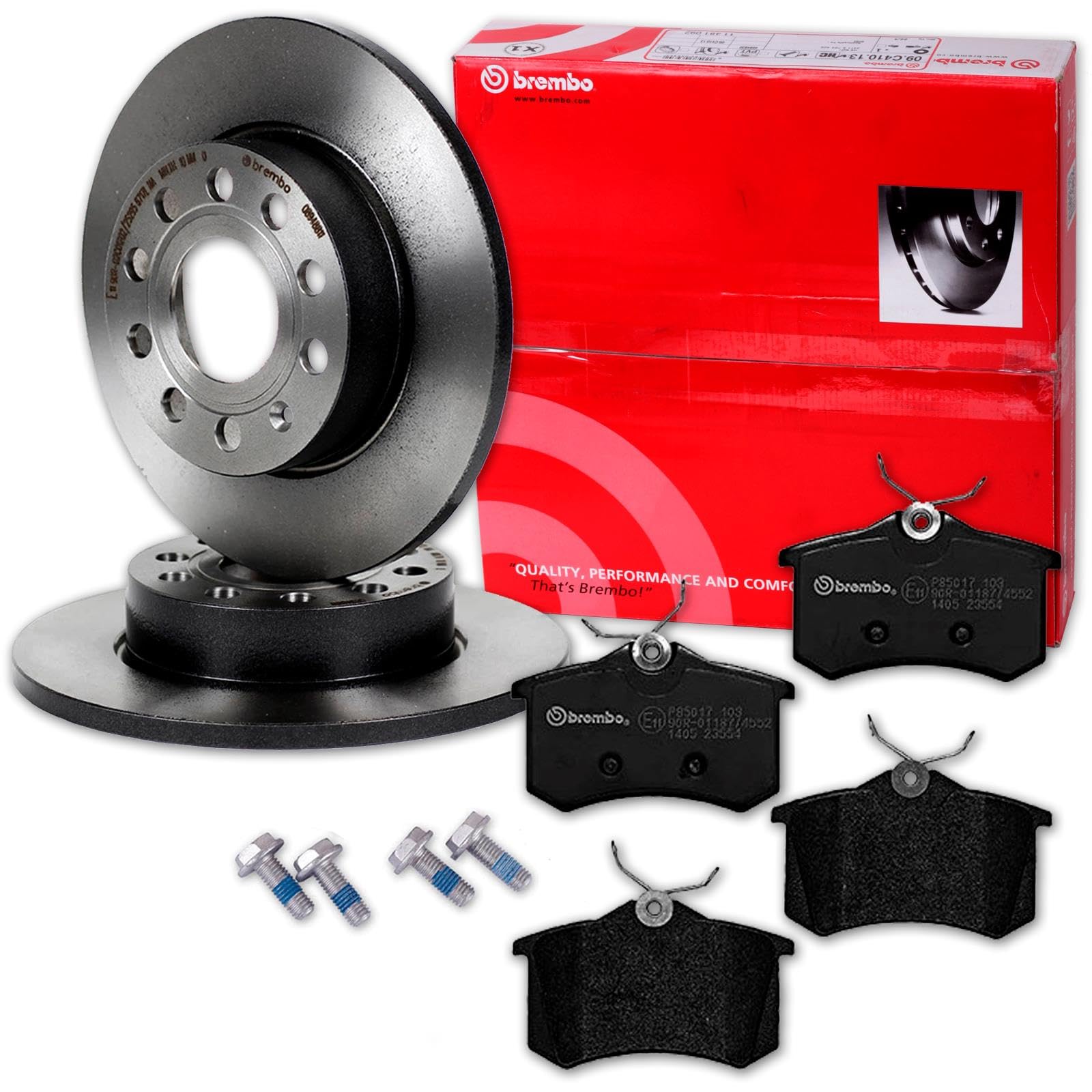 BandelOne enthält brembo Bremsscheiben + Beläge vorne + hinten für A4 8E B6 B7 + Exeo 3R