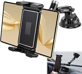 Suporte para tablet para carro, suporte universal com ventosa para tablier e para-brisas, giratório de 360°, ajustável,...