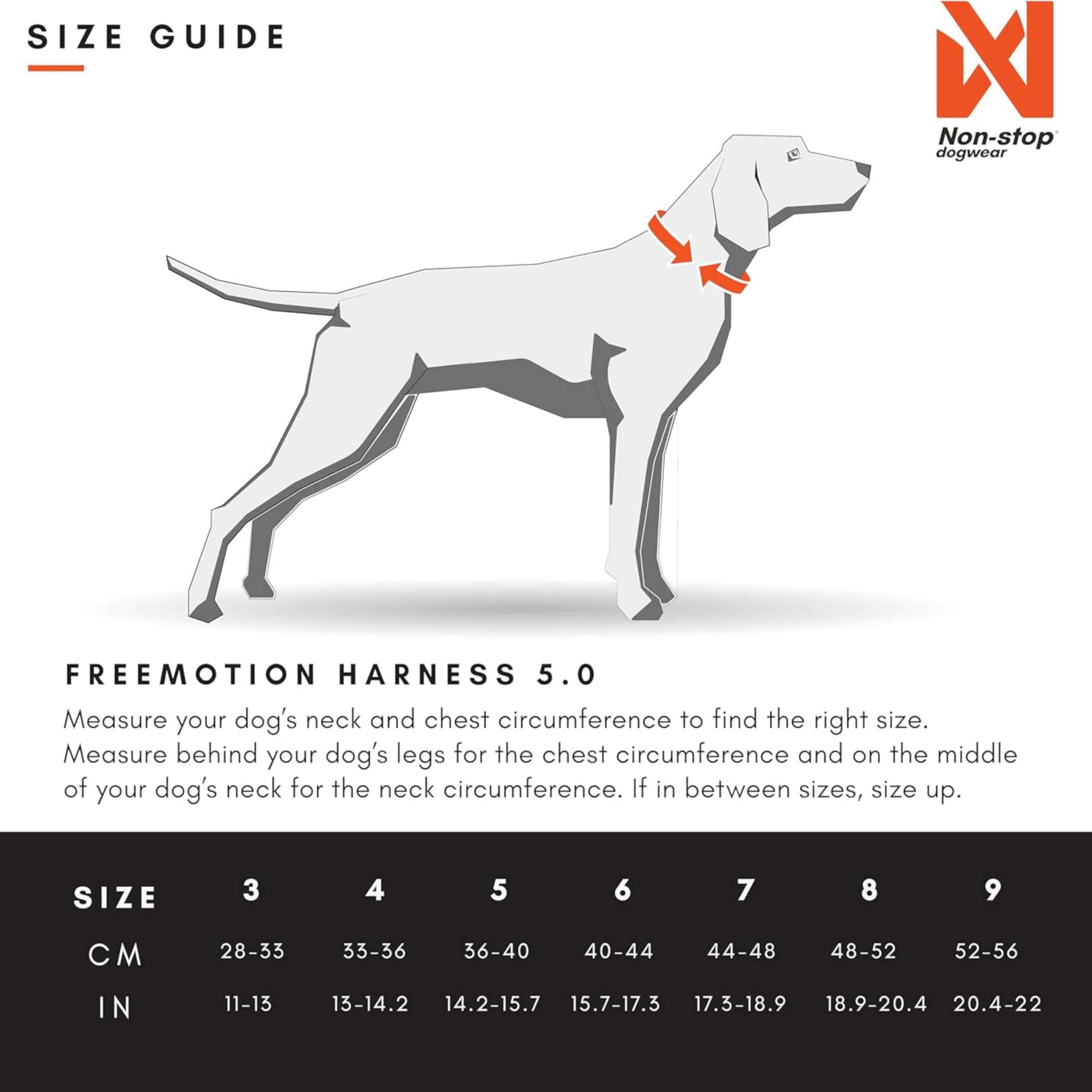 Non-Stop dogwear FREEMOTION Arnés 5.0 |111| Arnés para perros para todos los deportes, talla: 4