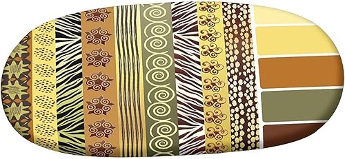 Miniatura 3 de XISUNYA Zambia - Mantel ajustable ovalado de poliéster elástico, diseño vintage mixto africano con imagen tribal africana, se adapta a mesas