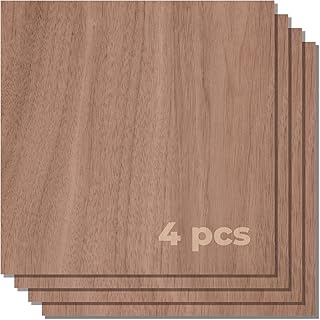 Sponsored Ad - xTool Selected Walnut Plywood 4pcs, 1/4" x 12" x 12" Walnut Unfinished Wood for Crafts, Laser Cutting & Eng...