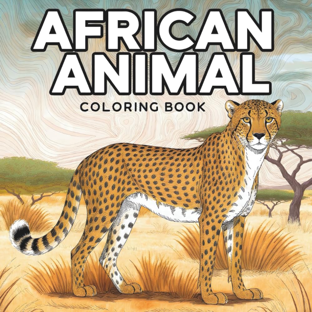 African Animal Coloring Book: 40 African Wildlife Images for Relaxation and Fun
