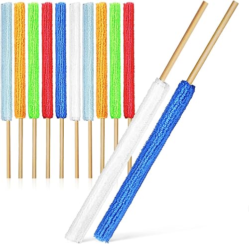 12pcs Detalle Duster Palillos, Limpieza de Hendiduras de Microfibra Mini Plumero Palillos para Espacio Pequeño
