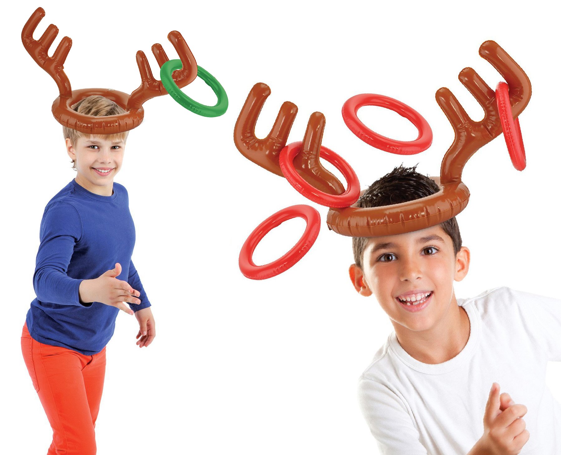Buy Kovot TwoPlayer Inflatable Reindeer Ring Toss Game Game Rules Included (2 Antlers 8 Rings