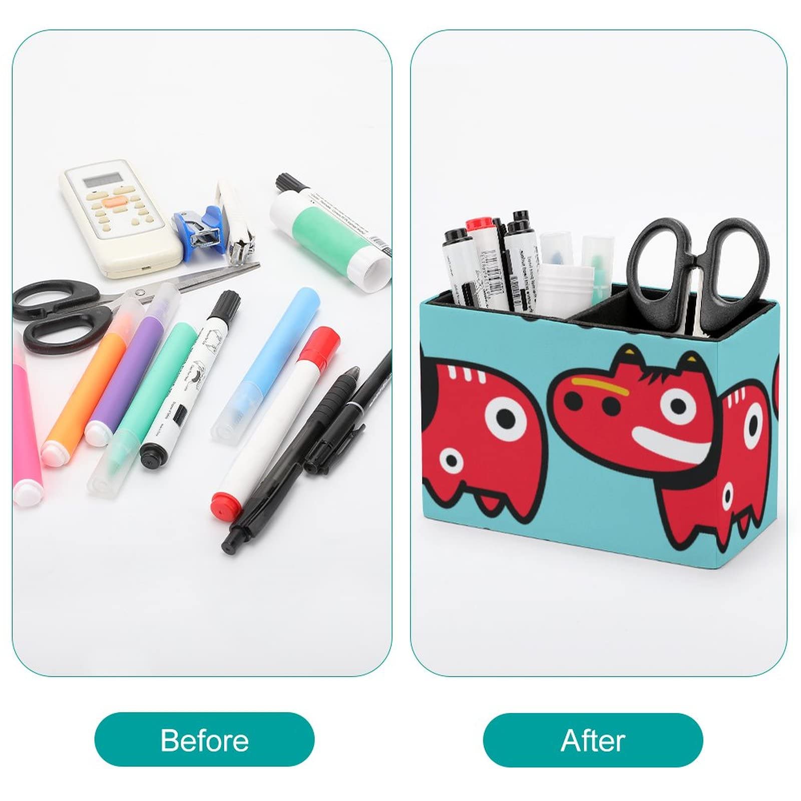 Amazon.co.jp: ペン立て 小物入れ ペンスタンド 赤べこ 縁起物 会津 お