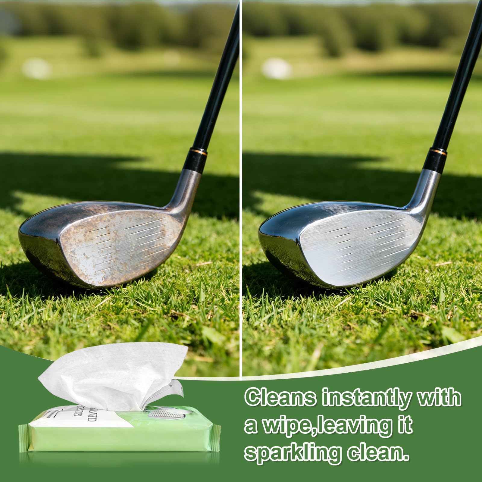 flintronic 3 Pezzi Salviette da Golf, Salviette Detergenti per Golfisti per Aste, Mazze e Palline, Accessori da Golf per Uomini e Donne