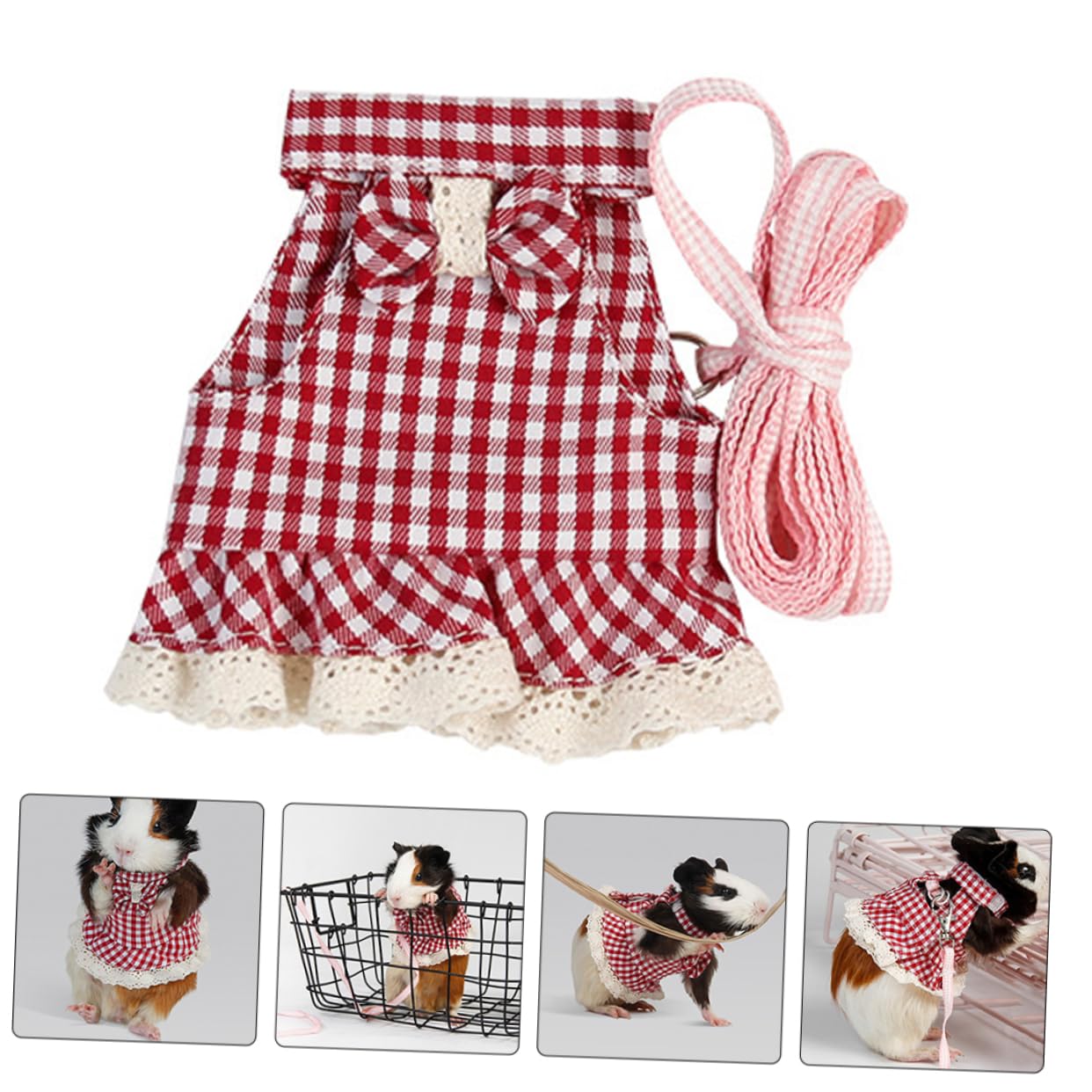 Kisangel 4stücke Pet Und Set Für Kleintiere Komfortables Bunny Geschirr Mit Zugstopp Für Hamster Kaninchen Und Meerschweinchen s Für Outdoor- Und Training