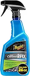 Meguiar's Cera de cerâmica híbrida, cera spray fácil de usar para detalhes de carros com o poder de proteção superior da tecnologia avançada de barreira híbrida SiO2, frasco spray de 750 ml