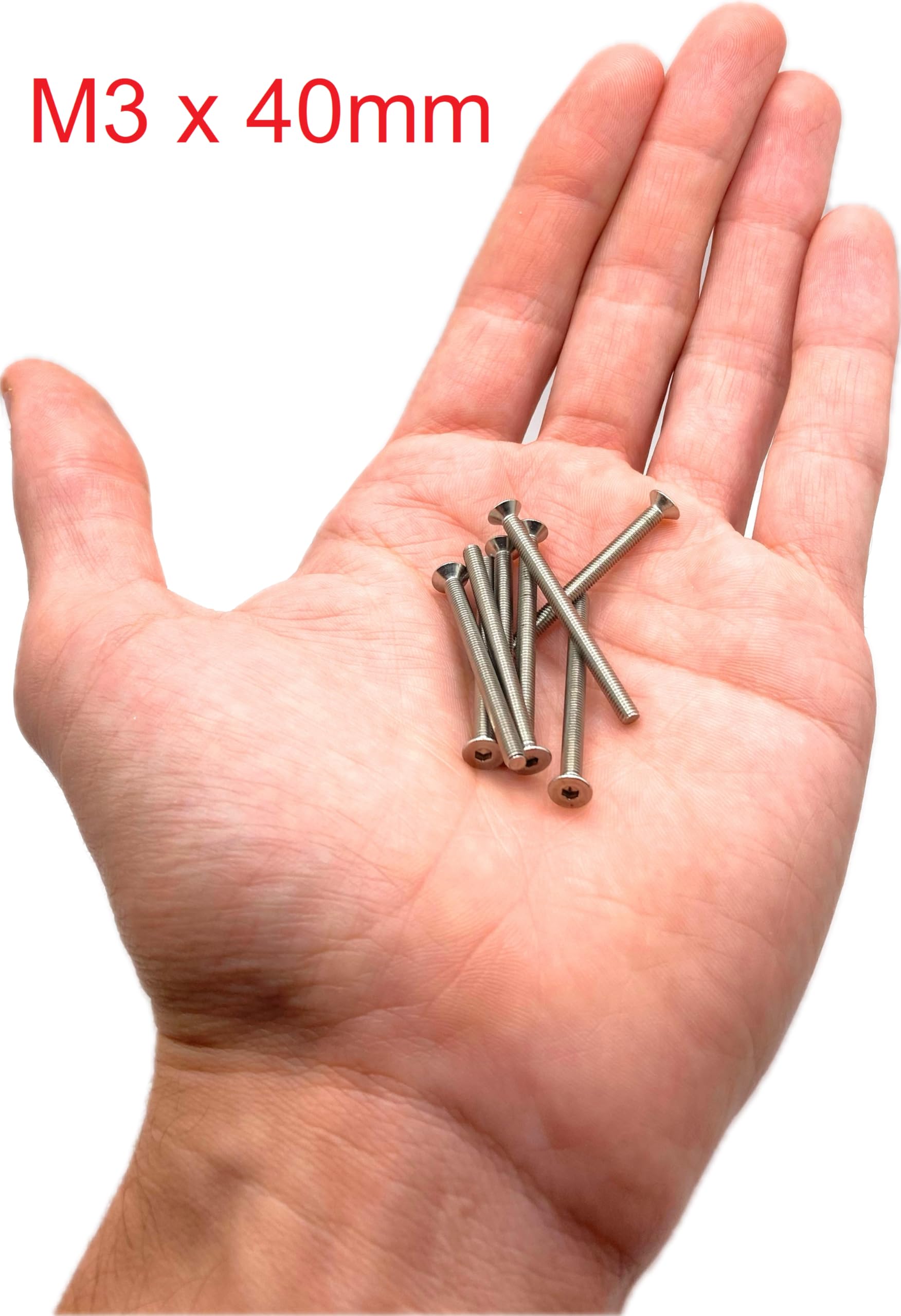 Screws M3 x 40 mm, countersunk head, BTR made of A2 stainless steel - Image 2