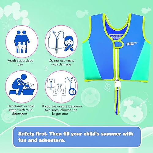 Miniatura 3 de Chaleco de natación para niños y niñas, flotantes, flotabilidad