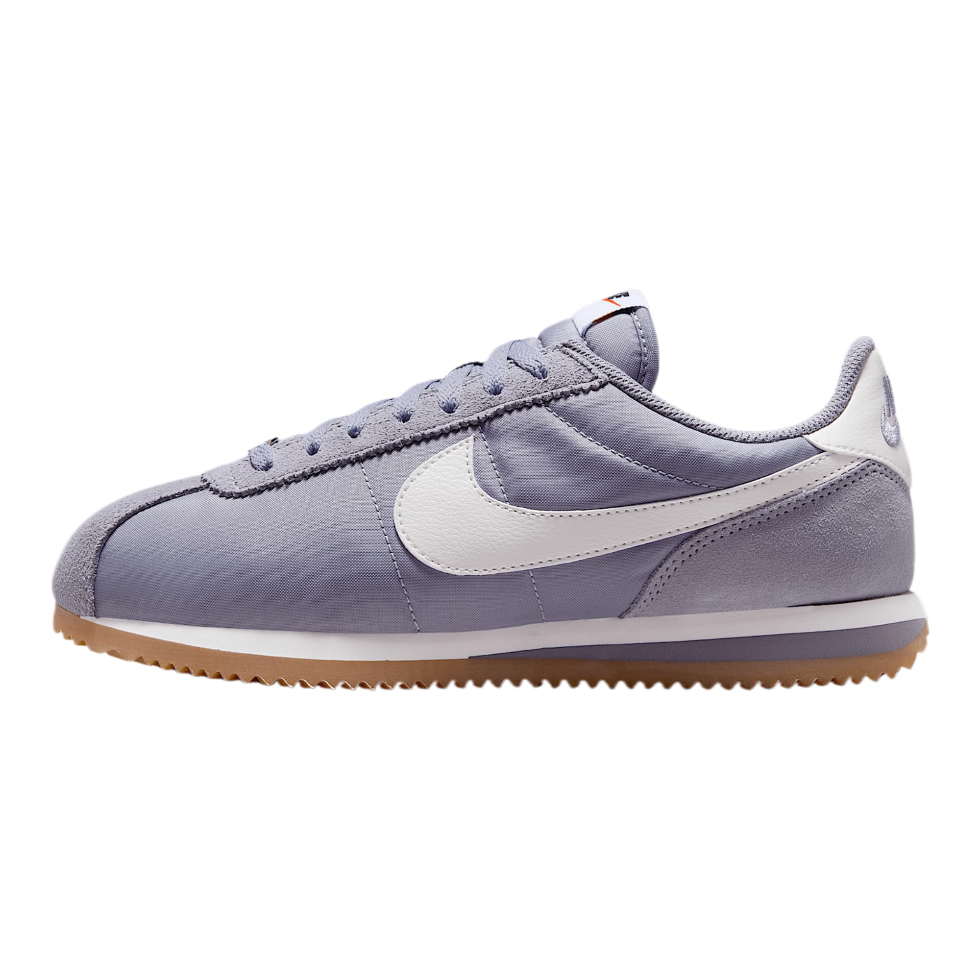 Nike Women's Cement Grey/Gum Light Brown/Safety Orange (Wmns) Cortez Textile ' Sail' Dz2795-005