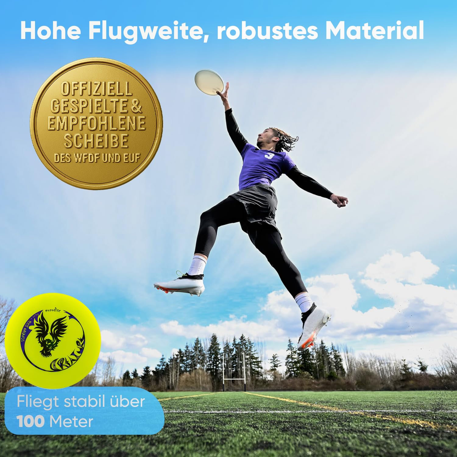 eurodisc 175 g 4.0 płyta Ultimate Compition 100% materiał organiczny stworzenie żółta