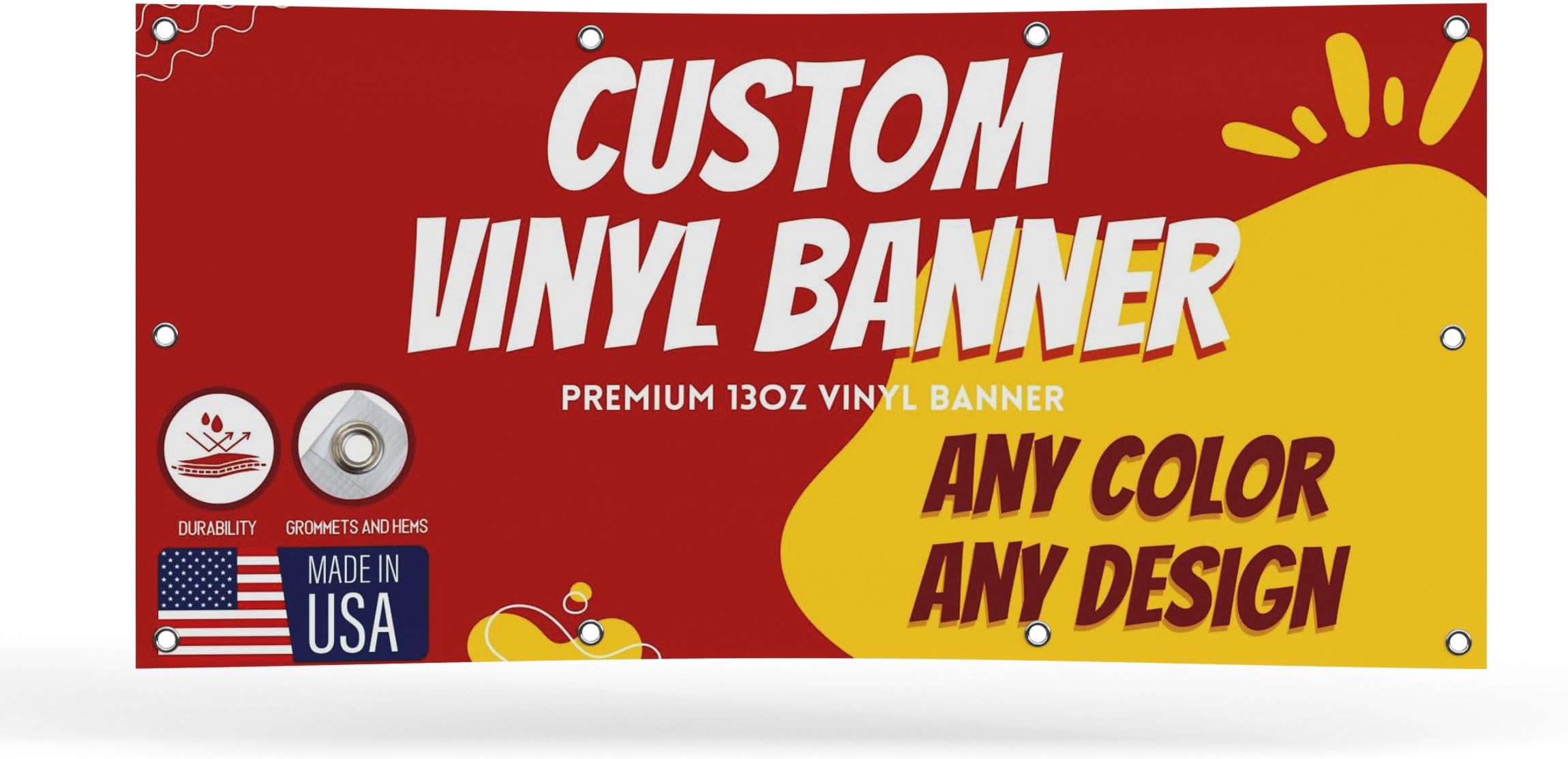 Personalized Custom Vinyl Banner Printing Indoor or Outdoor use Printed Business Event Birthday Party Large Custom Vinyl Banner for Party Decoration